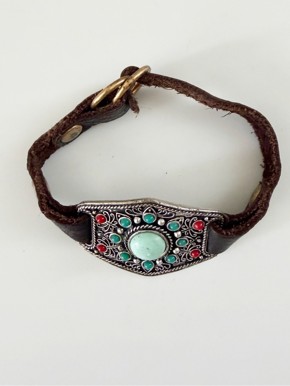 Lucky Brand Boho Western Brown Leather Bracelet